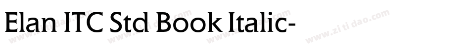 Elan ITC Std Book Italic字体转换